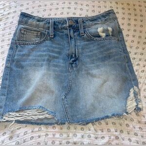 Distressed denim Jean skirt by Daytrip size Small EUC